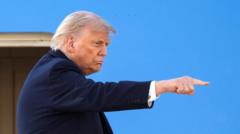 Source-feed image associated with Trump's dramatic plane swap hints at personal stakes of Iran war