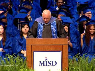 Source-feed image associated with WATCH: David Muir shares Texas high school principal's surprise from graduating class