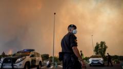 Source-feed image associated with More than 220,000 evacuated in France and Spain due to wildfires