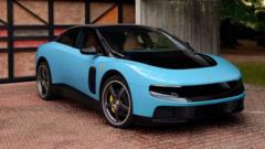 Source-feed image associated with Ferrari unveils first fully electric car
