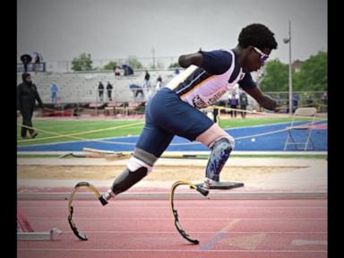 Source-feed image associated with WATCH: America Strong: Rising high School Junior chases dreams on the track field