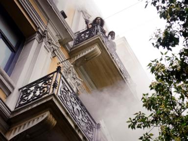 Source-feed image associated with Greek police arrest 2 people over 2010 fatal arson attack on Athens bank