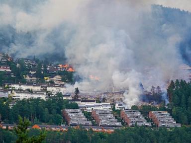 Source-feed image associated with Massive fire destroys 100 homes in Norway and forces hundreds to evacuate