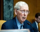 Source-feed image associated with Mitch McConnell receiving medical care after being admitted to hospital