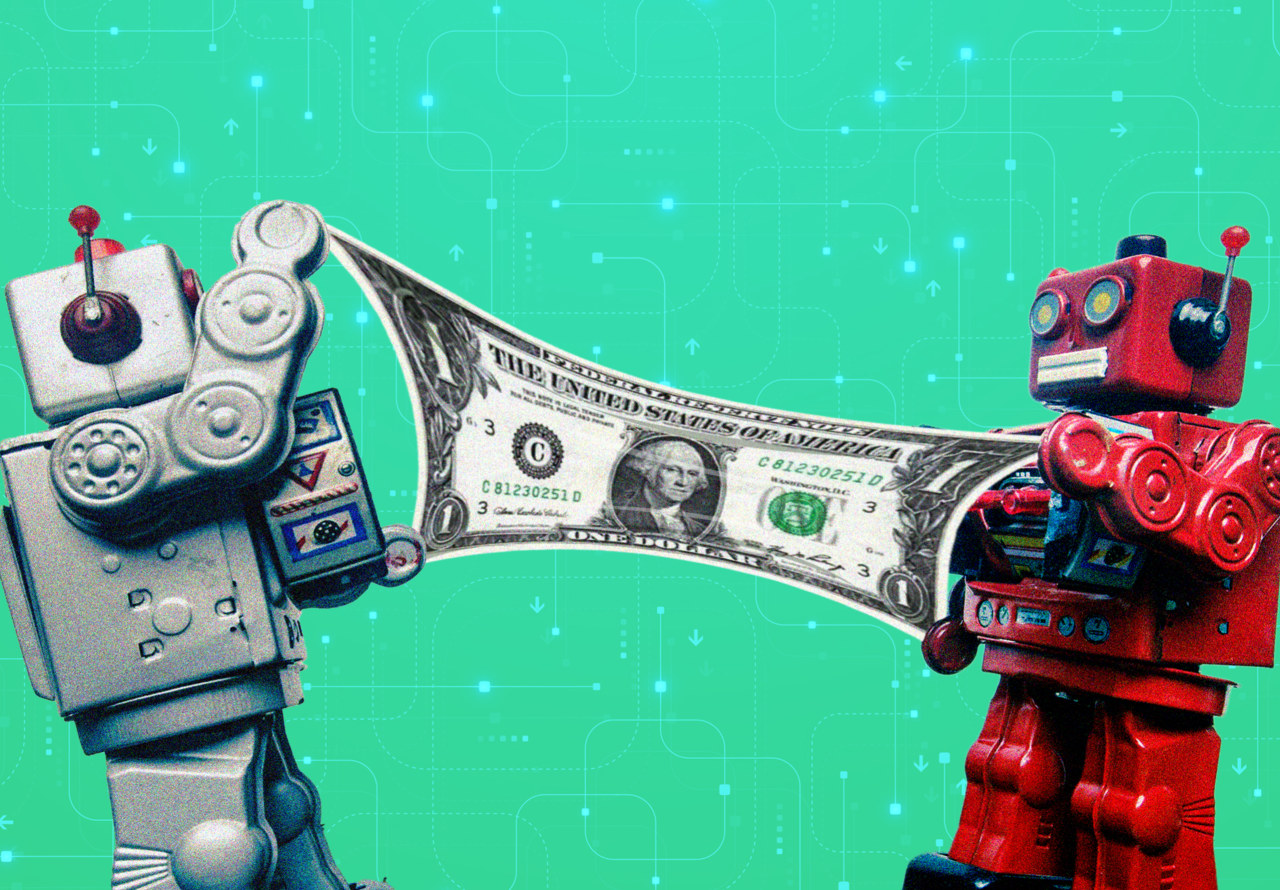 Image from linked report: Who will benefit more from AI agents when it comes to spending – companies or you?